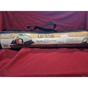 Lake & Trail Big Mouth Dome Tent 6 Ft 5 In Sleeps 2 Polyester Taped Seams Camp